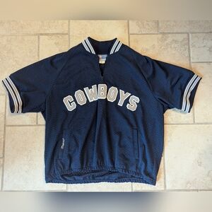 Dallas Cowboys Majestic Authentic Mesh SS Quarterzip Warmup